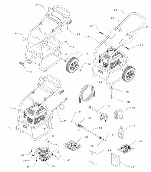 GENERAC 1674-0 parts breakdown